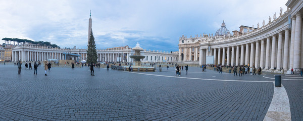View of Saint Peter's Square, Vatican City, Rome, Italy