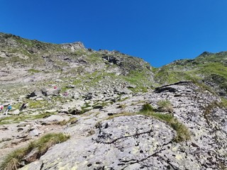 hiking trail in the mountains