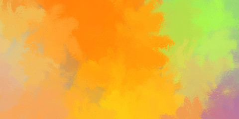 Obraz na płótnie Canvas Vibrant paint pattern backdrop. 2D illustration of colorful brush strokes. Decorative texture painting. Painted background.