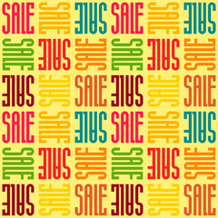 Sale seamless pattern. Vector illustration
