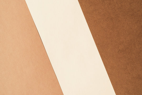 Paper for pastel overlap in beige and terracotta colors for background, banner, presentation template. Creative modern trendy background design in natural colors. Trendy paper for pastel background in