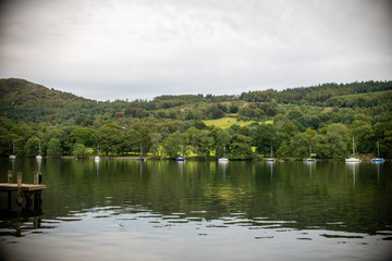 boats on the lake