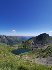 mountain landscape with lake