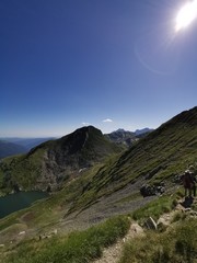 mountain landscape with blue sky