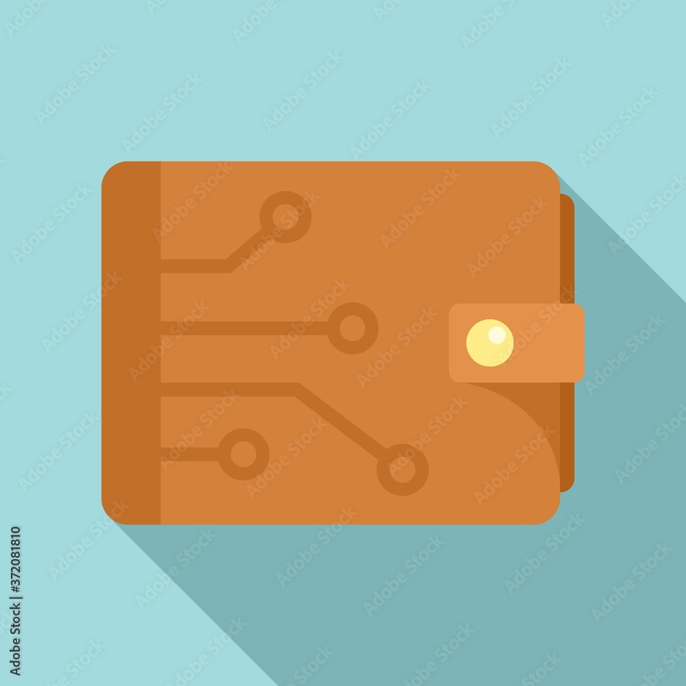 Poster Modern digital wallet icon. Flat illustration of modern digital wallet vector icon for web design