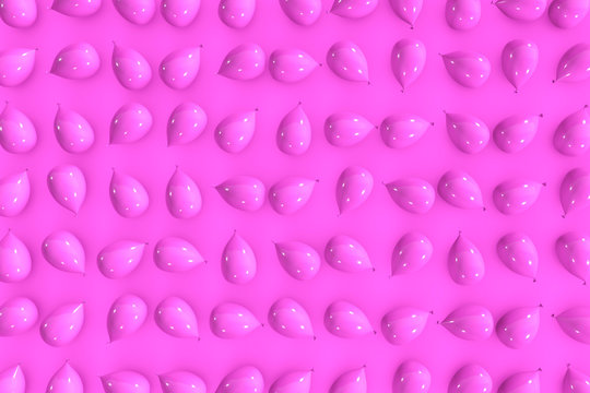 Pink baloons background 3d rendering