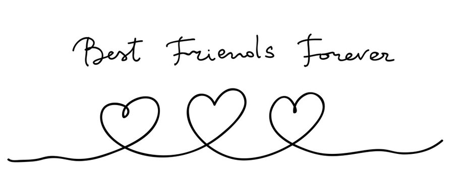 BFF - Best Friends Forever. Illustration Stock Illustration - Illustration  of message, beautiful: 150968484