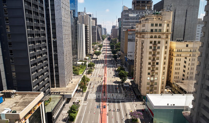 Avenida Paulista (Paulista avenue), Sao Paulo city, Brazil