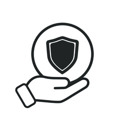 hand holding shield icon
