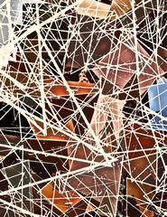 Modern art. Colorful contemporary artwork. Color strokes of paint. Brushstrokes on abstract background. Brush painting.