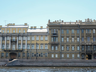Fototapeta na wymiar Embankment of the Neva River in St. Petersburg
