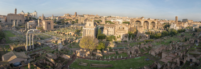 Fototapeta premium Panoramic views of the Roman Forum, Rome, Italy