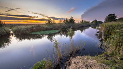 Sunset over river