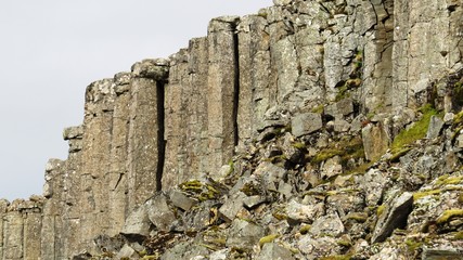Basalt-Wand in Island