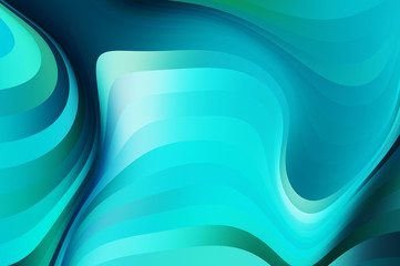 Fluid abstract background with colorful gradient. 2D illustration of modern movement.