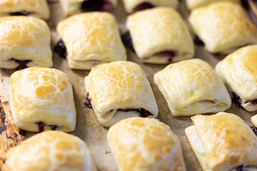 Just from oven baked pastry with jam
