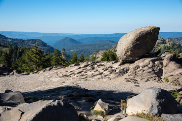 Beautiful landscape view of Lassen Volcanic National Park during the day.