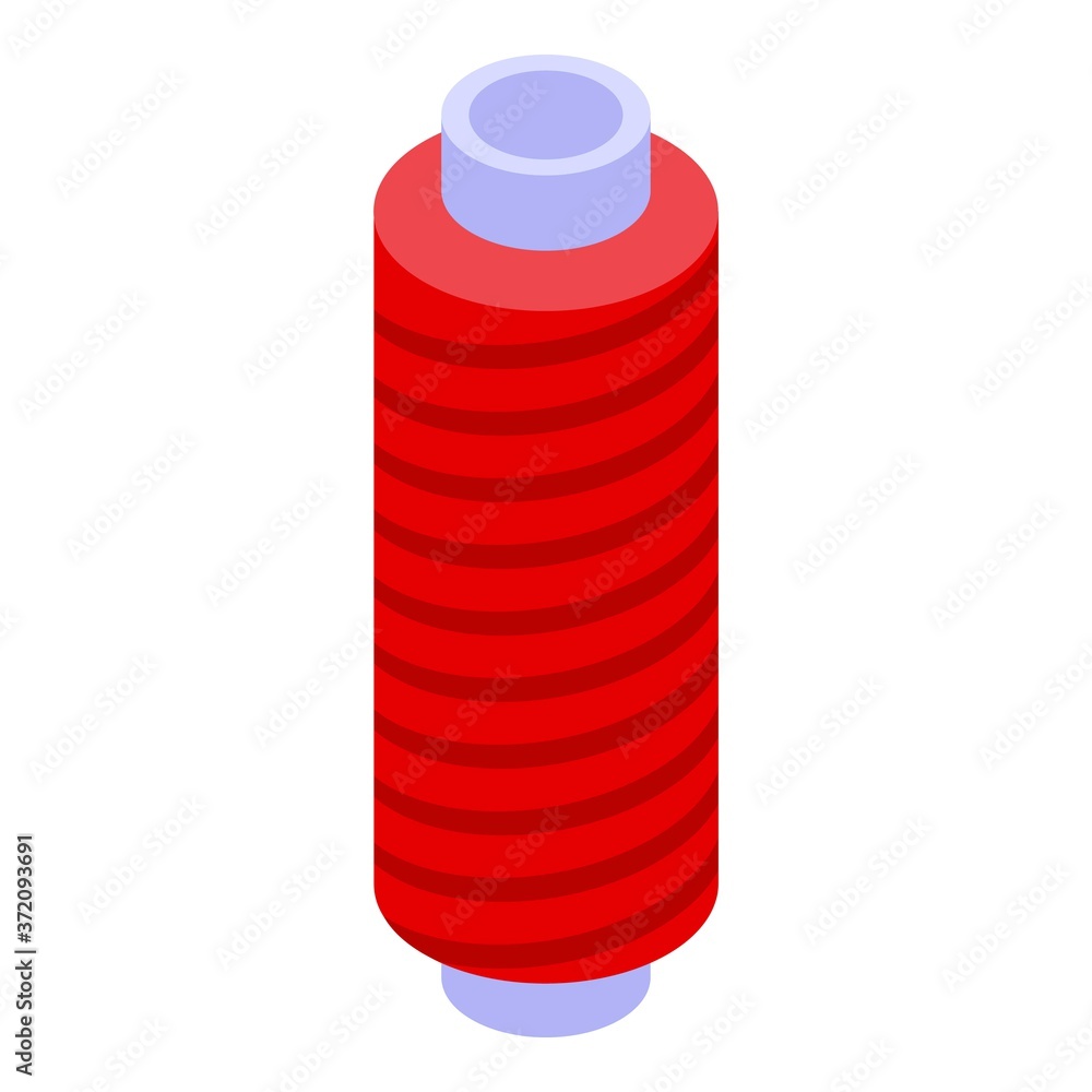 Aufkleber home red thread icon. isometric of home red thread vector icon for web design isolated on white back