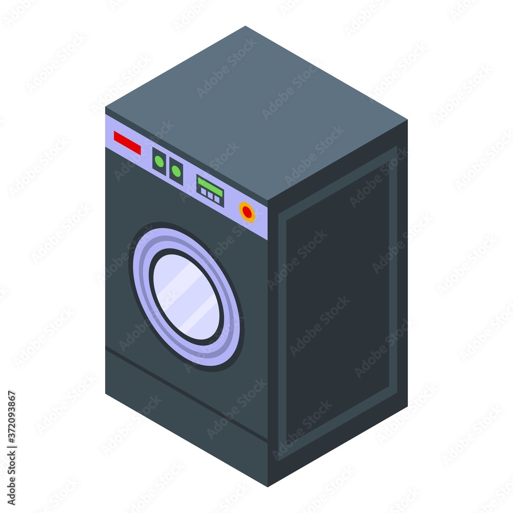 Poster dry cleaning machine icon. isometric of dry cleaning machine vector icon for web design isolated on 