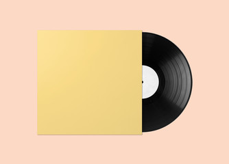 vinyl record cover yellow gold