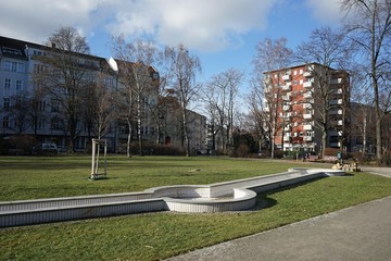 Berlin, Germany_04, February 2019_Winter View of Bayerischer Platz. © gadalab