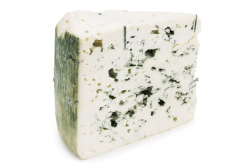 blue cheese isolated on a white background