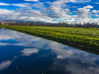 a sunny afternoon on the Bogotá river
