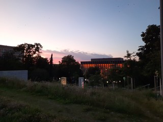 Fototapeta premium sunset in the city