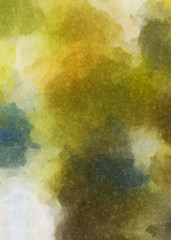 Watercolor painted background. Abstract Illustration wallpaper. Brush stroked painting. 2D Illustration.
