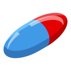 Gluttony capsule icon. Isometric of gluttony capsule vector icon for web design isolated on white background