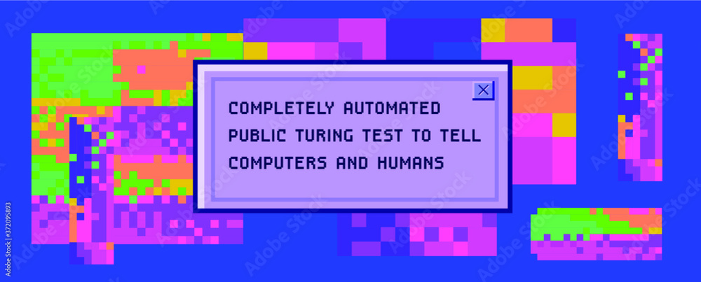 Aufkleber Abstract pixelated background with flickers and datamoshing effect. Vaporwave and cyberpunk style aesthetics.