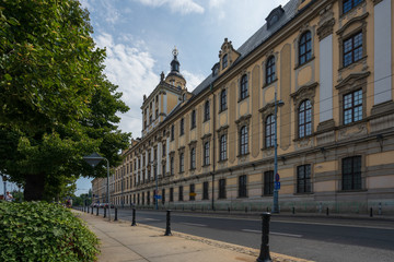 Fototapeta na wymiar Cityscape of Wroclaw, the historical capital of Lower Silesia.