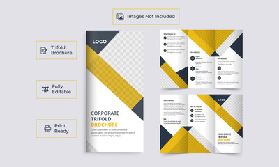 Brochure design, business brochure template, creative tri-fold, Business Leaflet Brochure Flyer template vector minimal flat design set