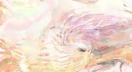 Watercolor abstract painting with pastel colors for poster, wall art, banner, card, book cover or packaging. Modern painting of soothing brush strokes resembling alcohol inks.