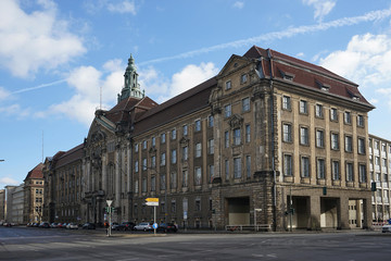 Fototapeta na wymiar Berlin, Germany_31, January 2019_Winter View of Amtsgericht Schöneberg