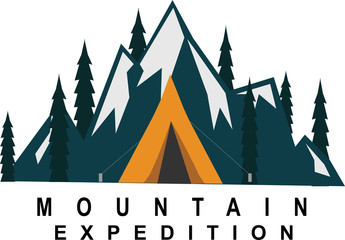 Art & Illustration MOUNTAIN EXPEDITION EXPLORER AND ADVENTURE