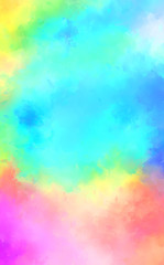 Abstract background of colorful brush strokes. Brushed vibrant wallpaper. Painted artistic creation. Unique and creative illustration.