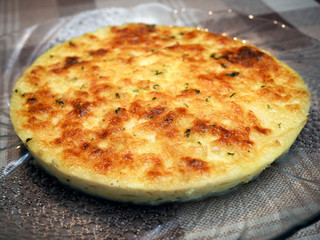 Baked cheese pie for tea