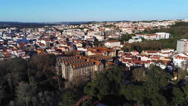 Portugal. Aerial view in the city of Caldas da Rainha Portugal. Europe