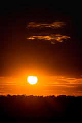 Fototapeta premium dark sunset with cloudy sky