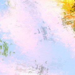 Naklejka premium Brushed Painted Abstract Background. Brush stroked painting. Artistic vibrant and colorful wallpaper.