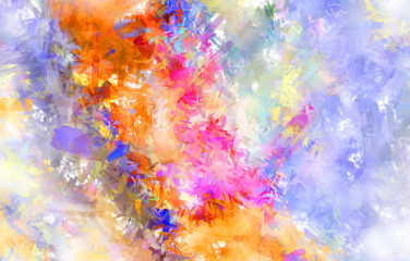 Brushed Painted Abstract Background. Brush stroked painting. Artistic vibrant and colorful wallpaper..