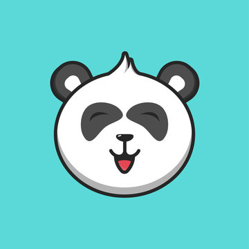 recommend clip art: cute panda smilling vector