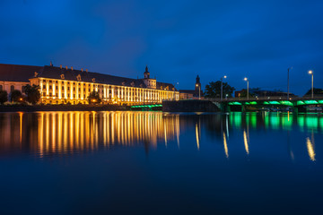 Obraz premium Cityscape of Wroclaw, the historical capital of Lower Silesia.