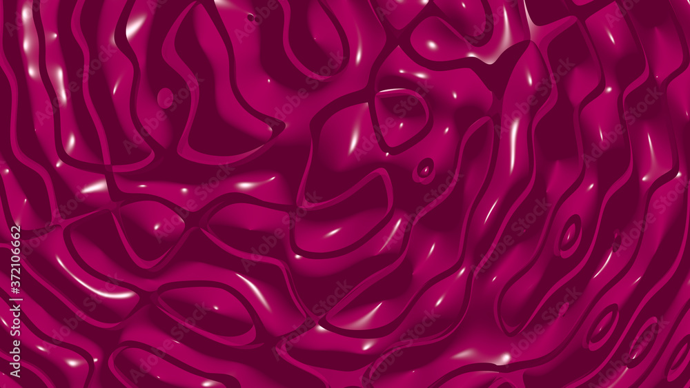 Poster uniform 3d abstract background of simple patterns of burgundy color with lighting and shadows for va