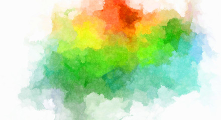 Watercolor painted background. Abstract Illustration wallpaper. Brush stroked painting. 2D Illustration.