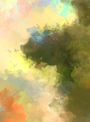 Artistic abstract background. Texture painted wallpaper. Creative illustration with strokes of paint. Brush pattern painting.