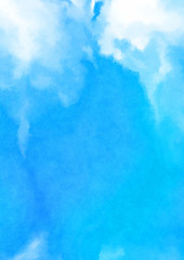 Abstract colorful watercolor on white background. Digital art painting.