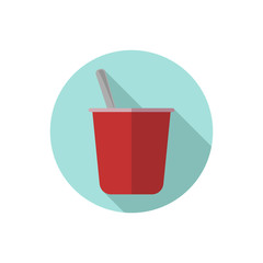 Flat design yogurt
