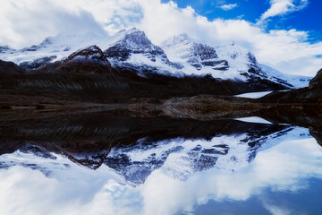 Extreme Snow Capped Rocky Mountain Summit  Peaks